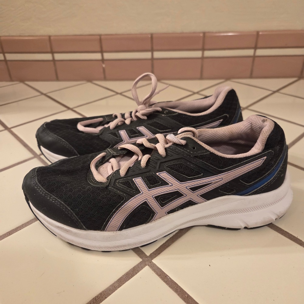 ASICS Jolt 2 Womens Running Shoes Black Pink Blue 1014A203 Size 5 US